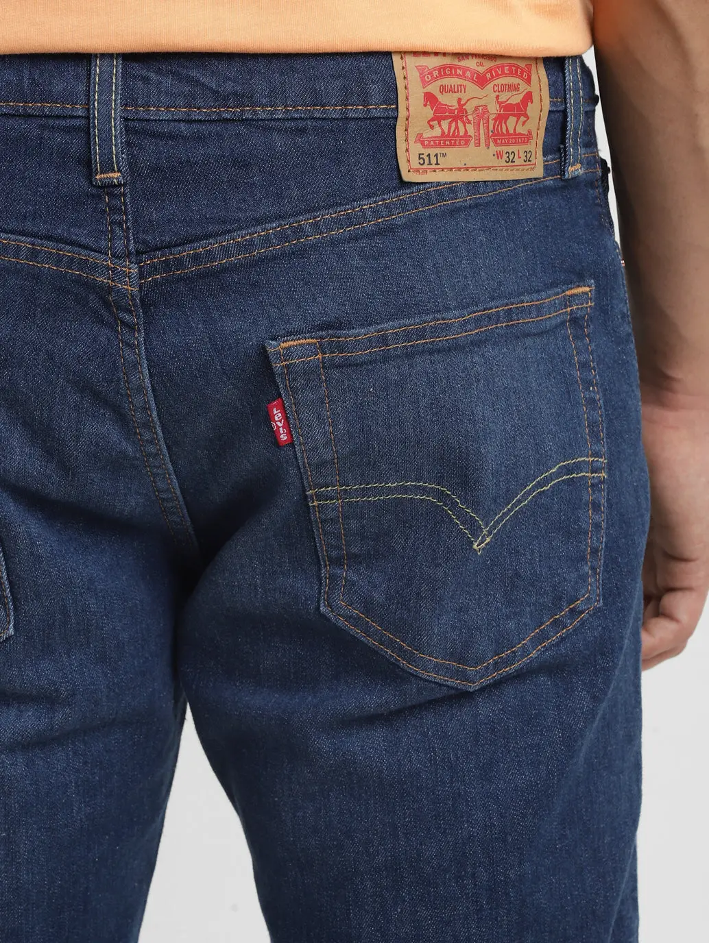 Men's 511 Dark Blue Slim Fit Mid Rise Jeans 6