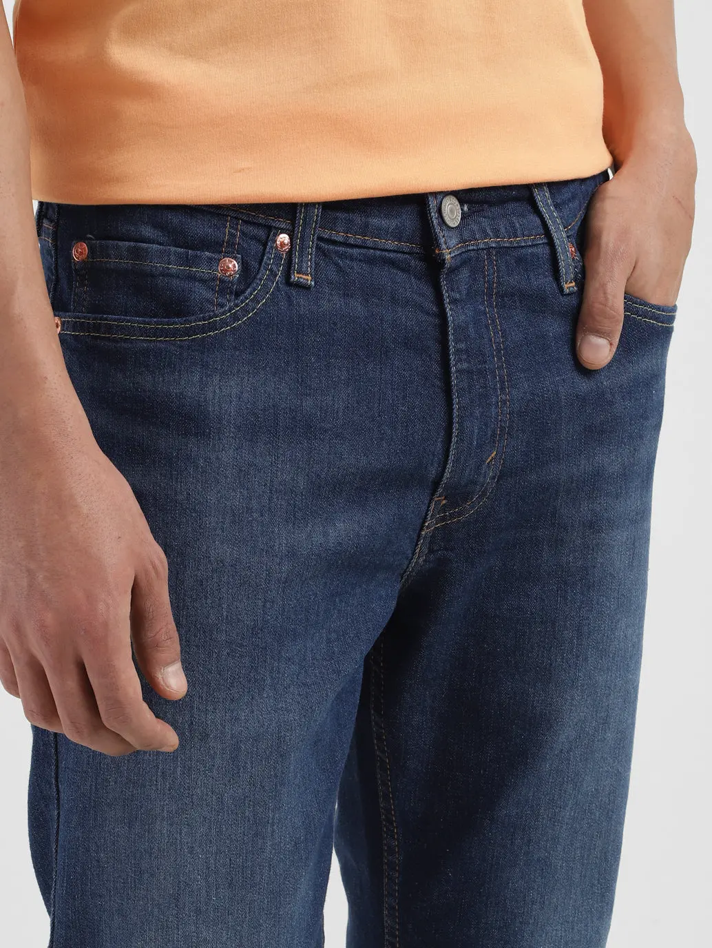 Men's 511 Dark Blue Slim Fit Mid Rise Jeans 7