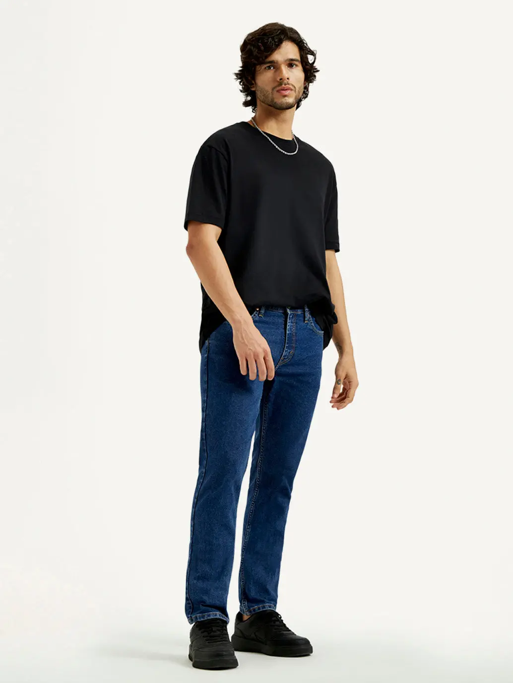 Men's 511 Navy Blue Slim Fit Mid Rise Jeans 5