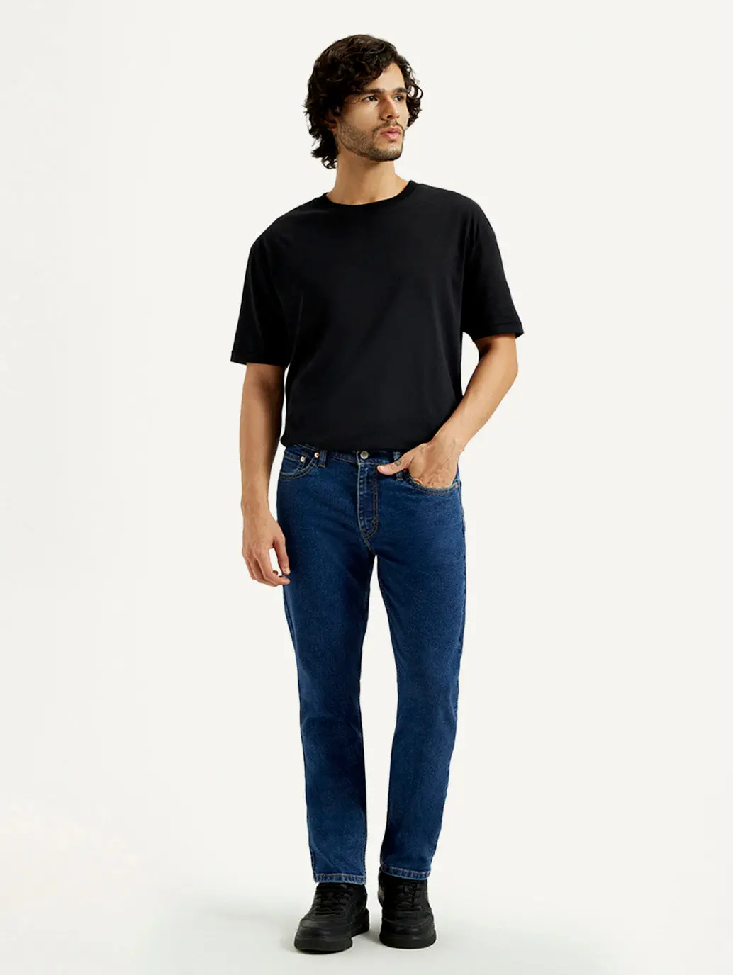 Men's 511 Navy Blue Slim Fit Mid Rise Jeans 1