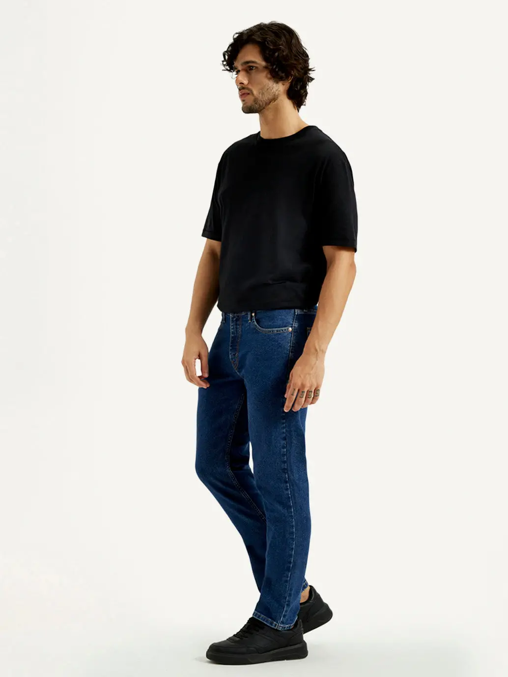 Men's 511 Navy Blue Slim Fit Mid Rise Jeans 7