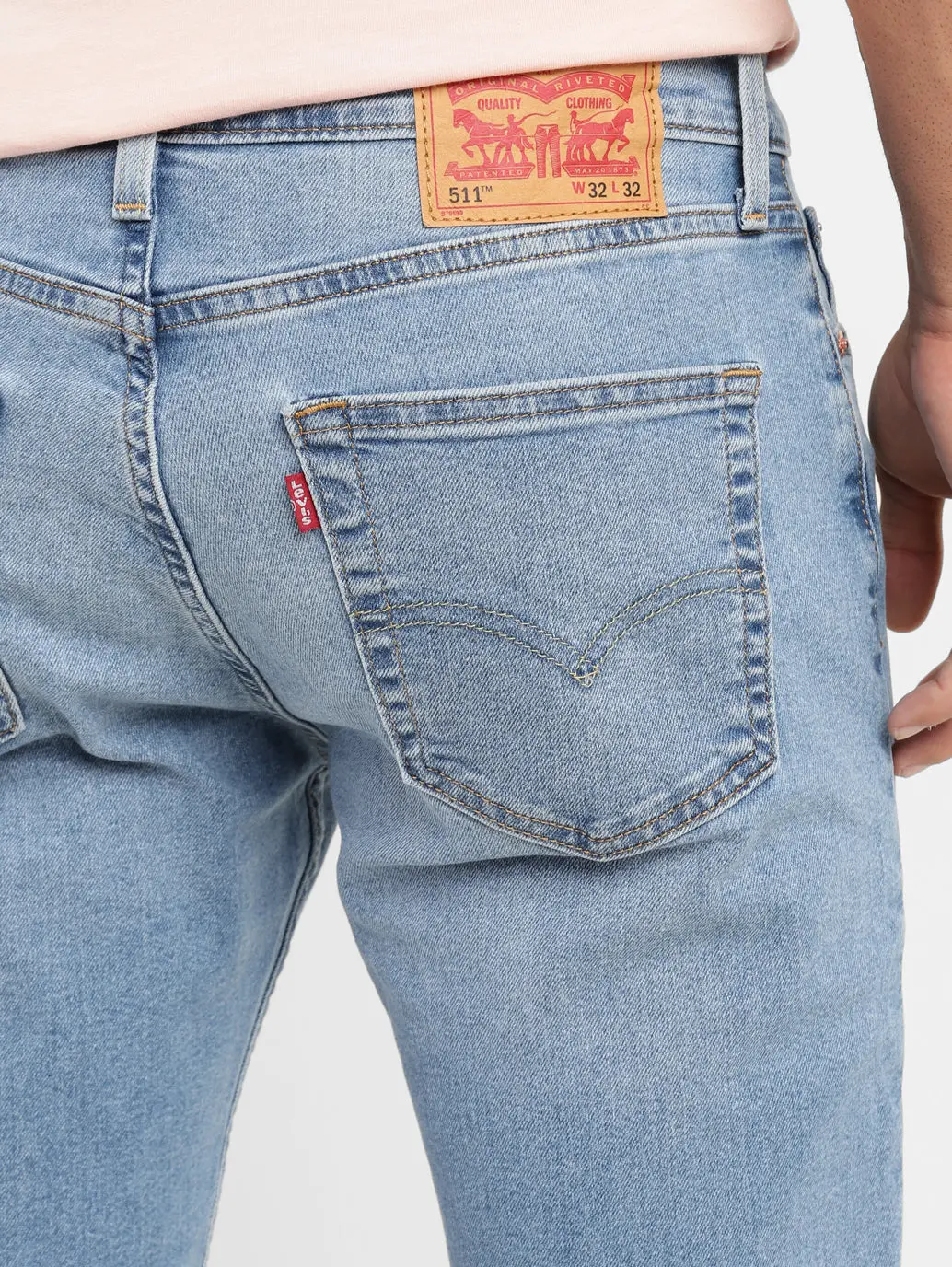 Men's 511 Blue Slim Fit Mid Rise Jeans 8