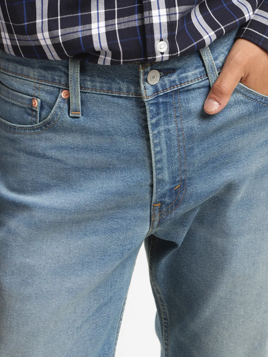 Men's 511 Blue Slim Fit Mid Rise Jeans 6