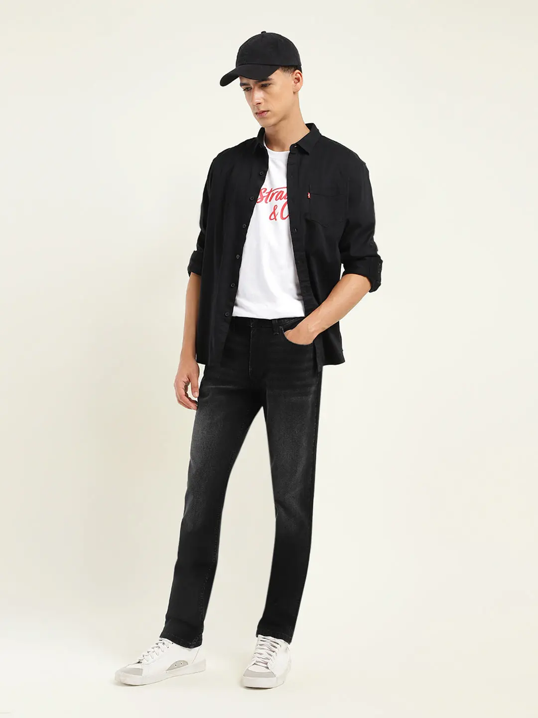 Men's 511 Black Slim Fit Mid Rise Jeans 1