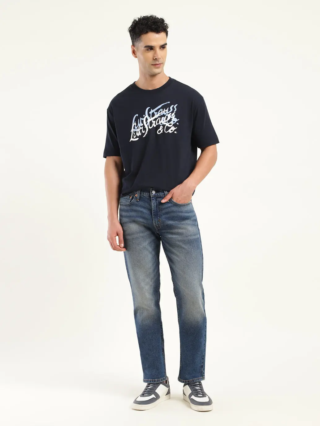 Men's 511 Blue Slim Fit Mid Rise Jeans 1
