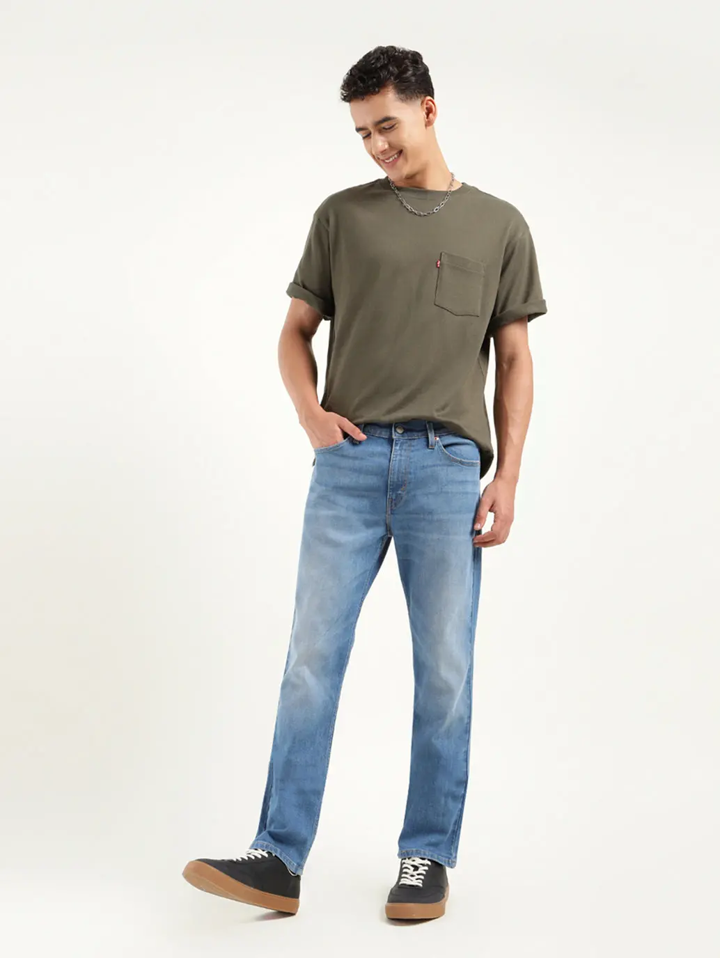 Men's 511 Blue Slim Fit Mid Rise Jeans 1