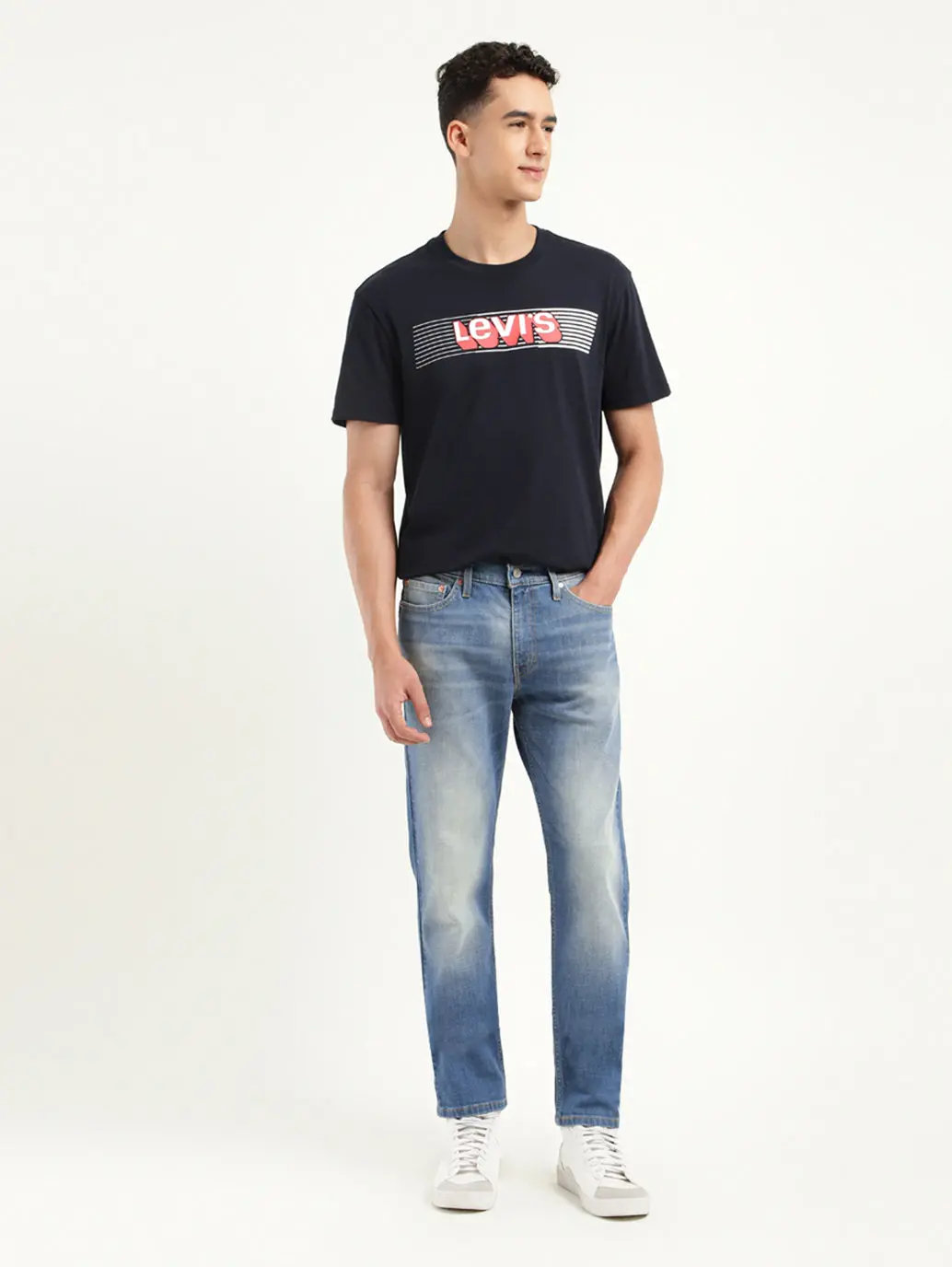 Men's 511 Blue Slim Fit Mid Rise Jeans 5