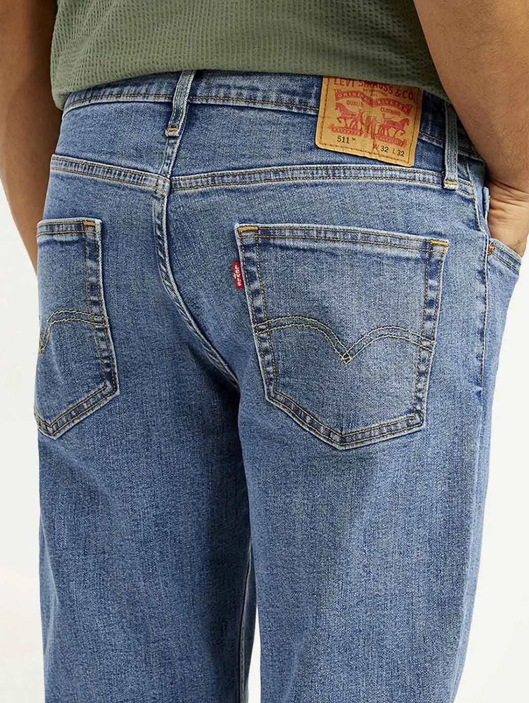 Men's 511 Med Indigo Slim Fit Mid Rise Jeans 6