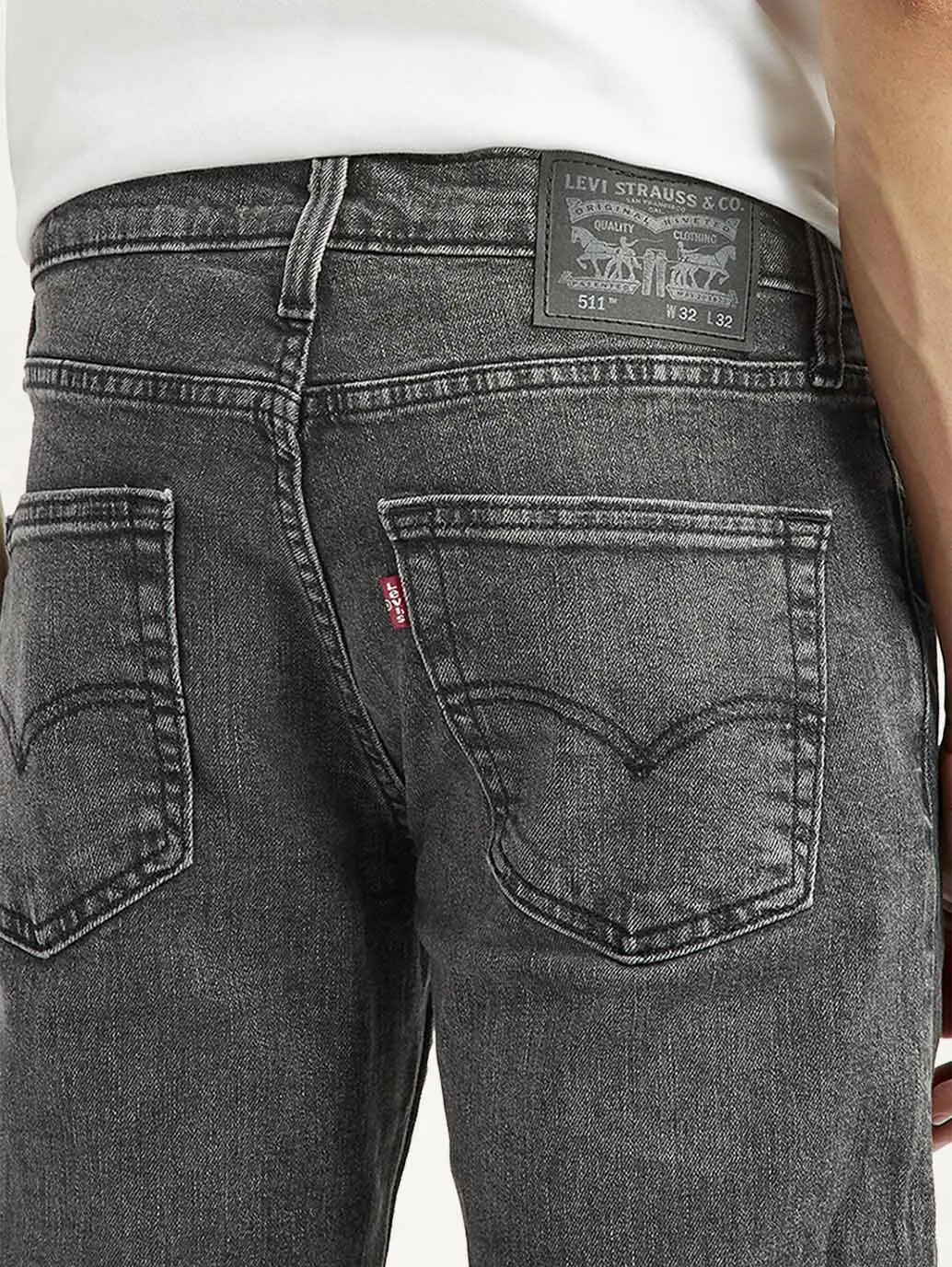 Men's 511 Black Slim Fit Mid Rise Jeans 5