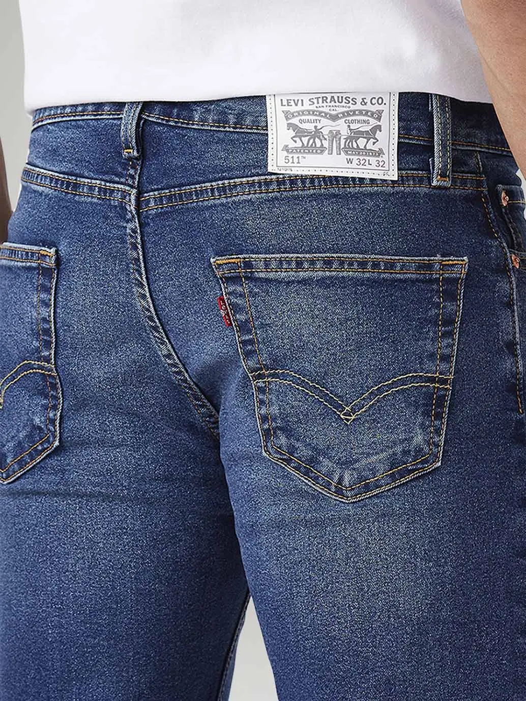 Men's 511 Dark Indigo Slim Fit Mid Rise Jeans 6