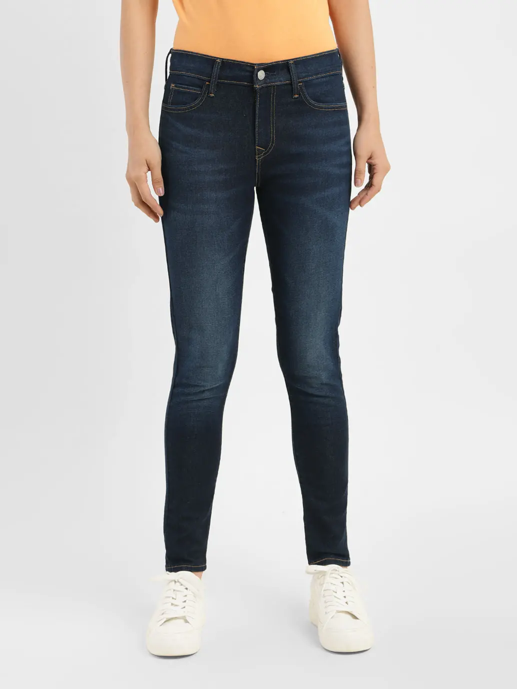 Women's 710 Blue Skinny Fit Mid Rise Jeans 1