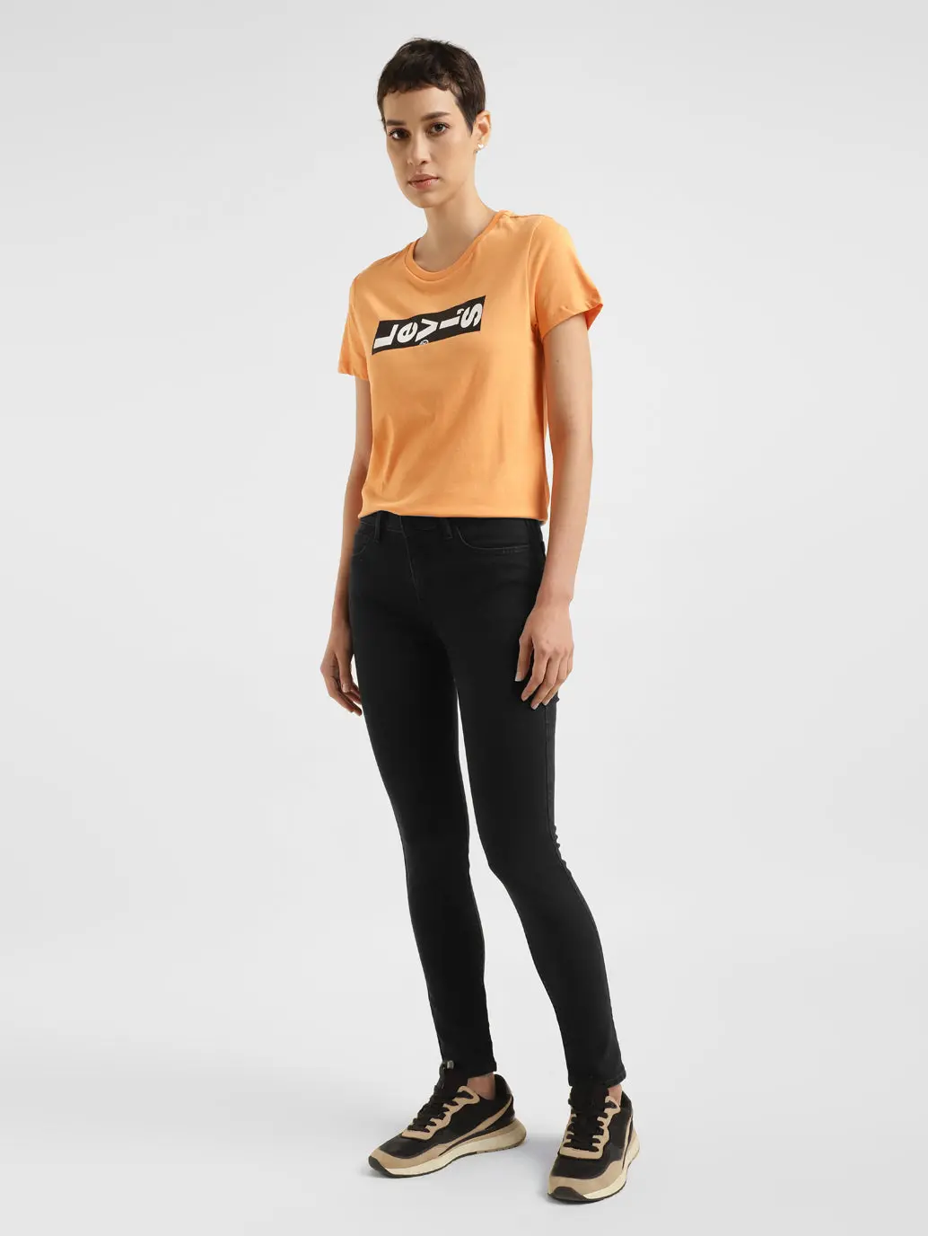 Women's 710 Black Skinny Fit Mid Rise Jeans 1