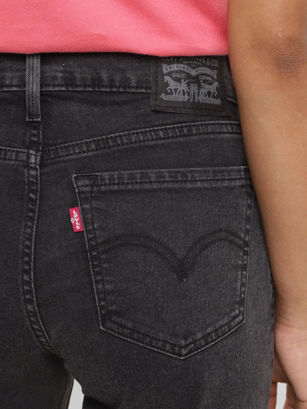 Women's 710 Black Skinny Fit Mid Rise Jeans 6