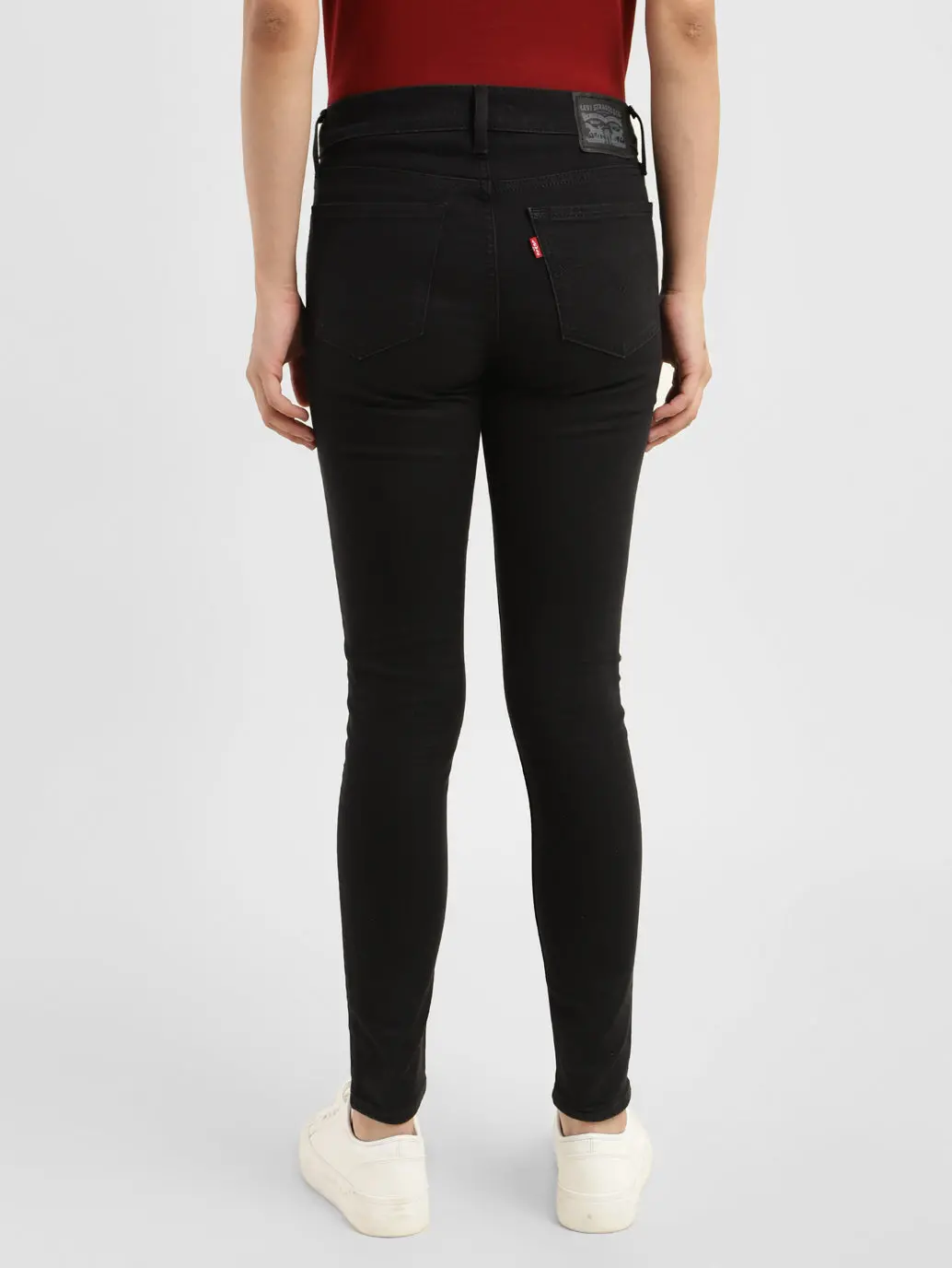 Women's 710 Black Skinny Fit Mid Rise Jeans 3