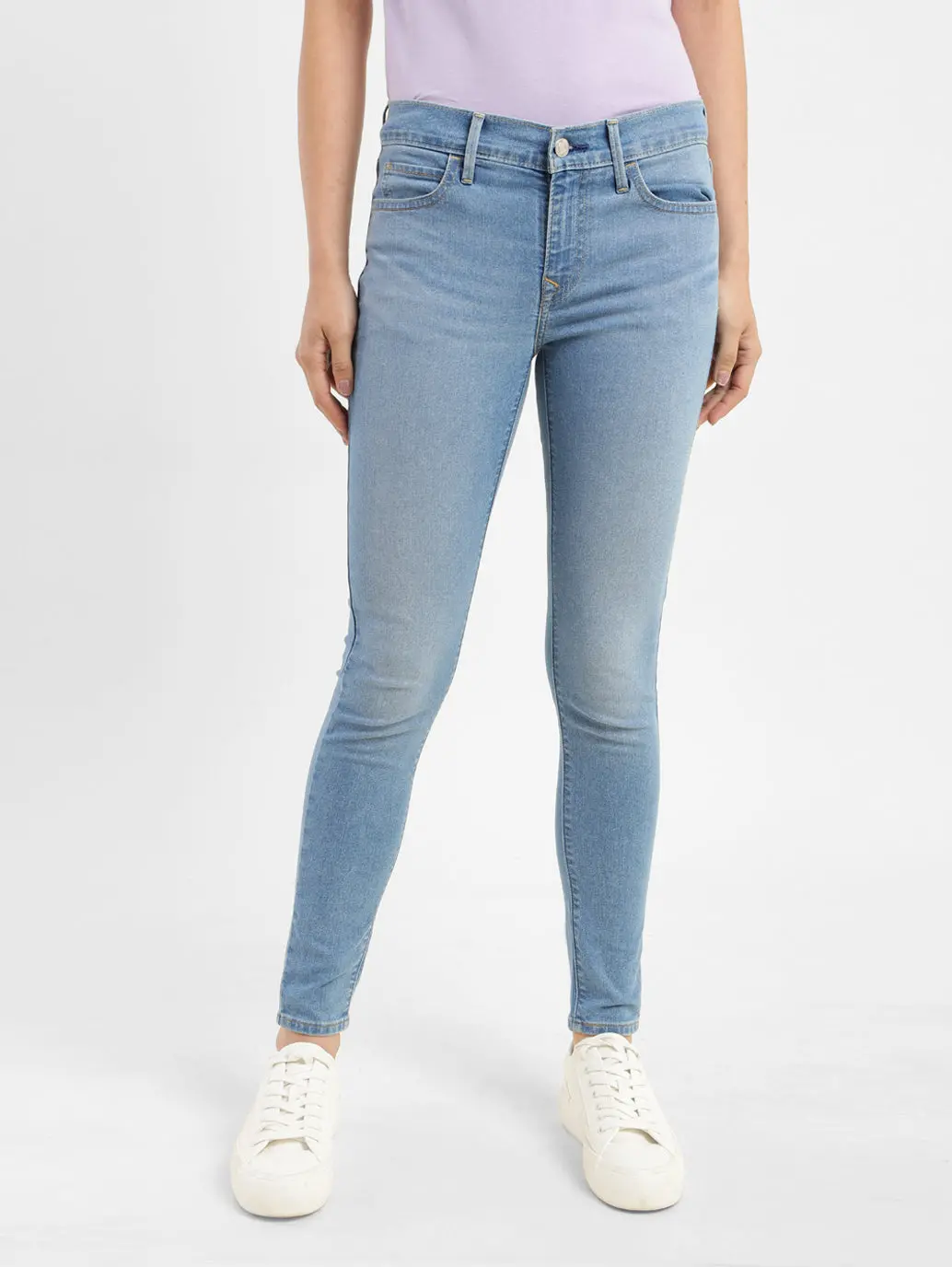 Women's 710 Blue Skinny Fit Mid Rise Jeans 1