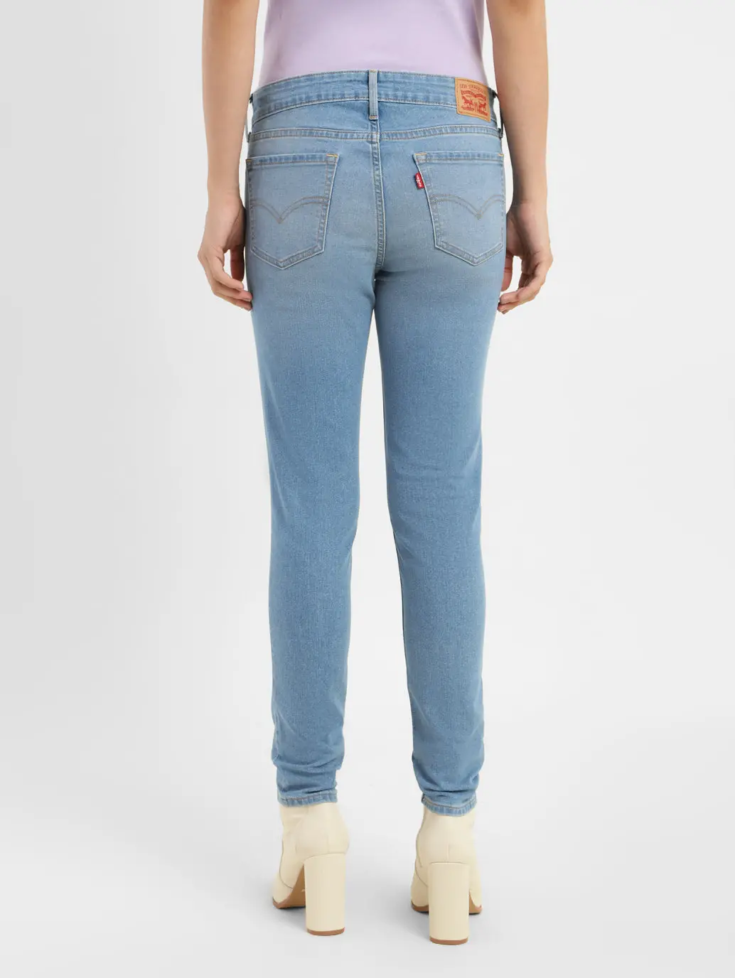 Women's 711 Blue Skinny Fit Mid Rise Jeans 3