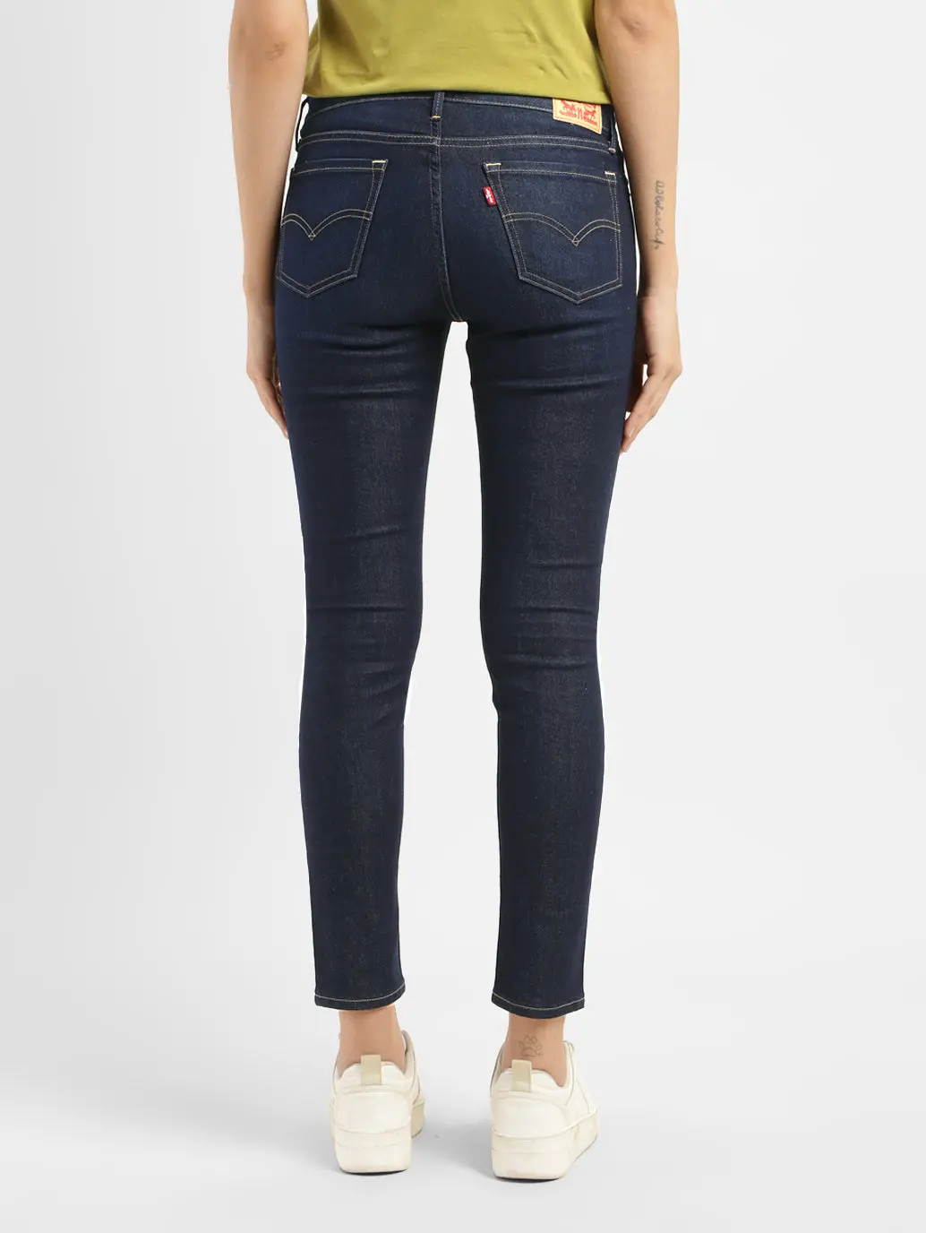 Women's 711 Blue Skinny Fit Mid Rise Jeans 3