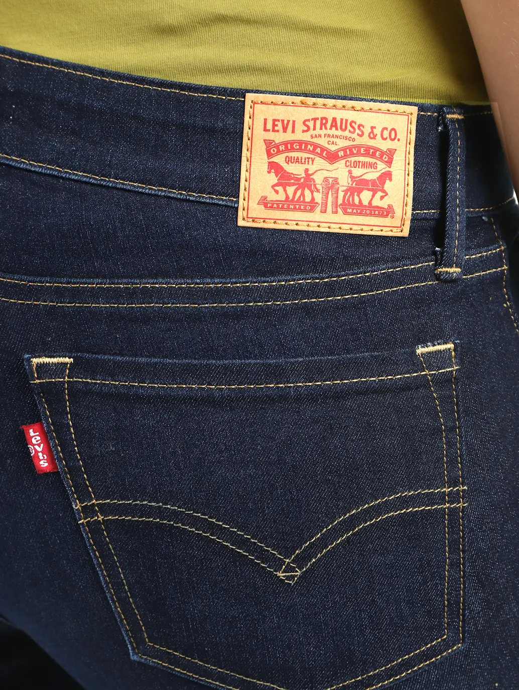 Women's 711 Blue Skinny Fit Mid Rise Jeans 6