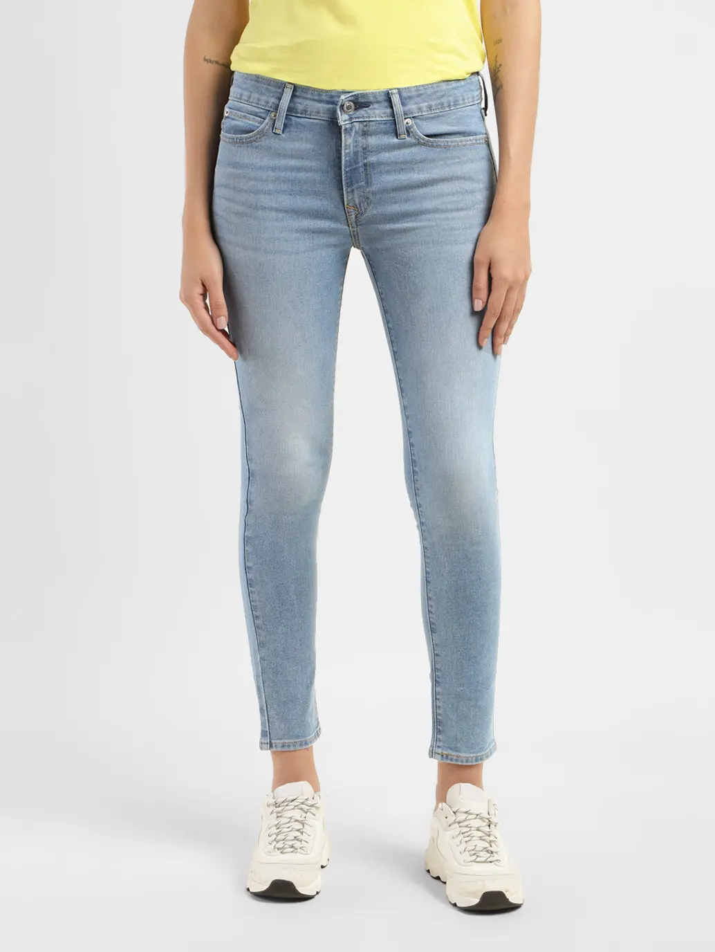 Women's 711 Blue Skinny Fit Mid Rise Jeans 1