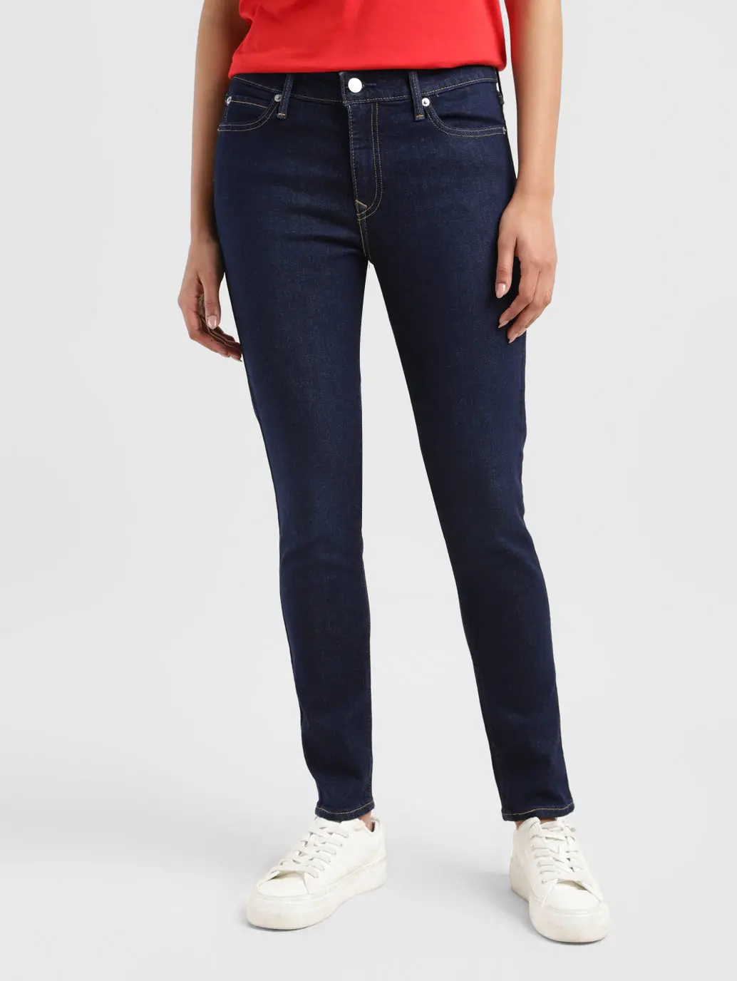 Women's 711 Indigo Skinny Fit Mid Rise Jeans 2