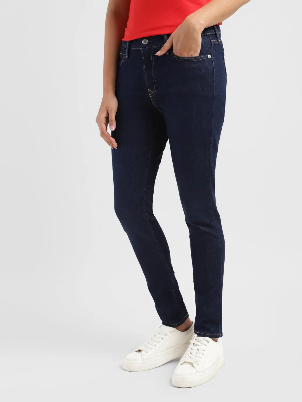 Women's 711 Indigo Skinny Fit Mid Rise Jeans 4
