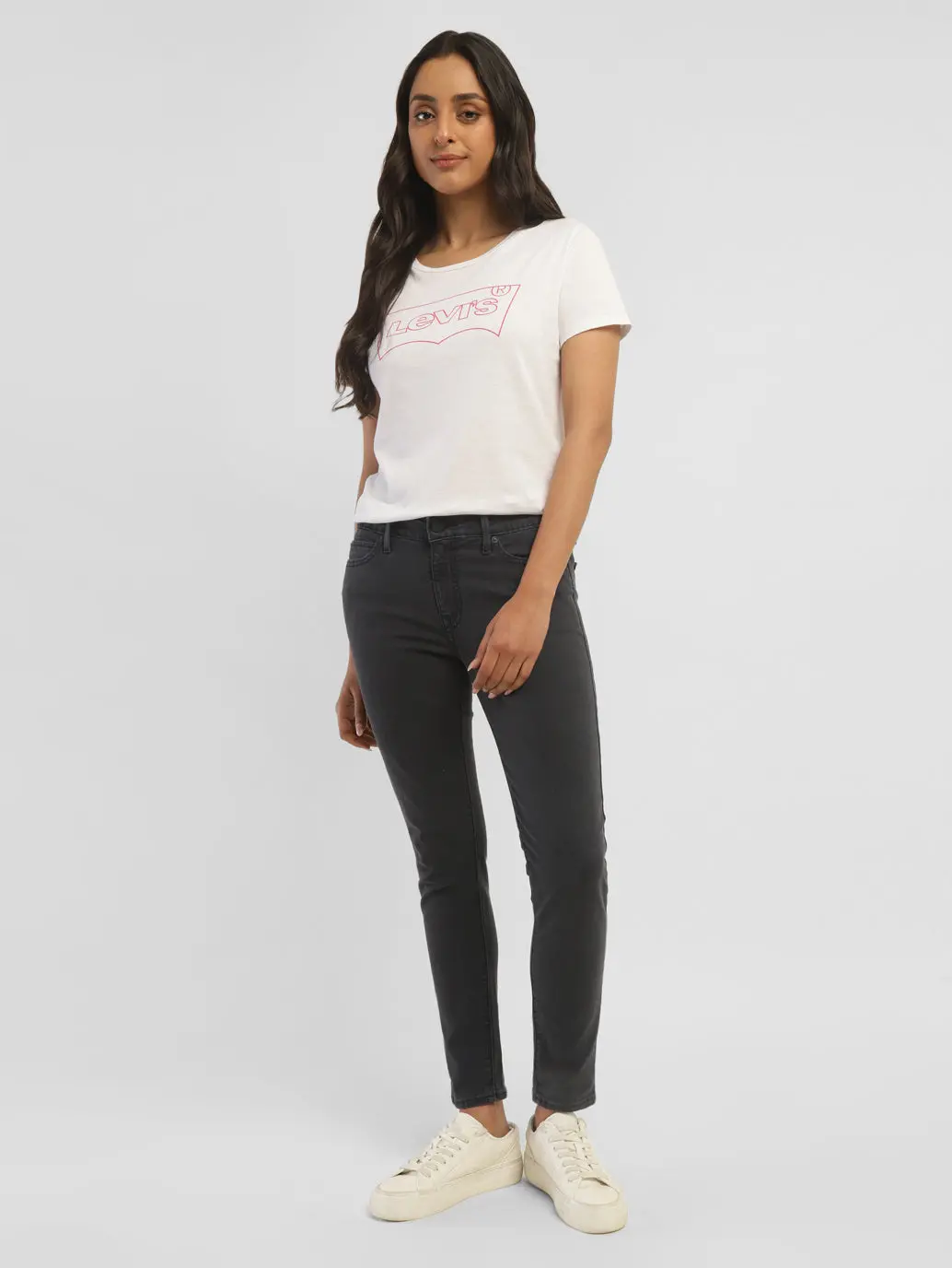 Women's 711 Black Skinny Fit Mid Rise Jeans 2