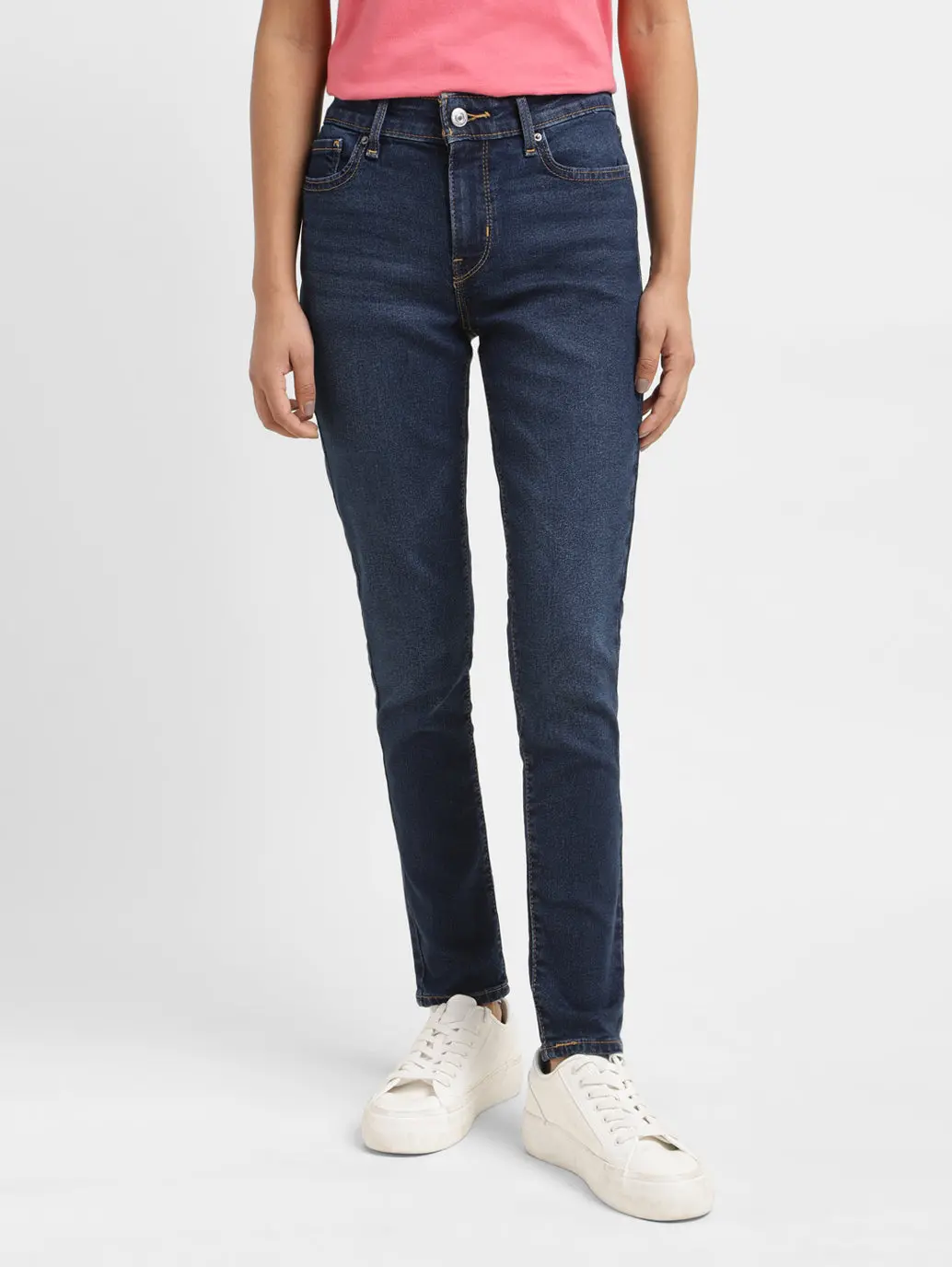 Women's 711 Blue Skinny Fit Mid Rise Jeans 1