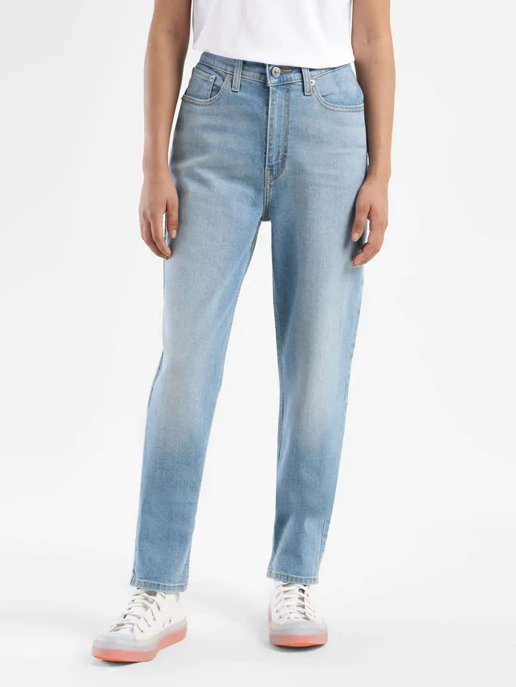 Women's Blue Mom Loose Fit High Rise Jeans 2