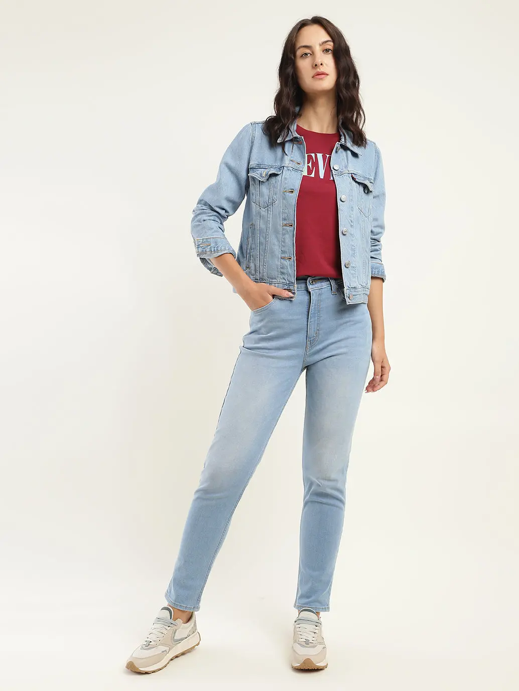 Women's 80S Mom Blue Loose Fit High Rise Jeans 1