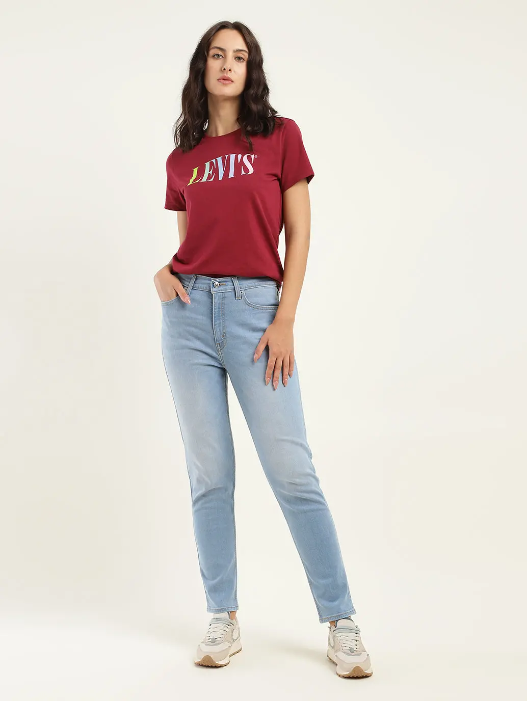 Women's 80S Mom Blue Loose Fit High Rise Jeans 3