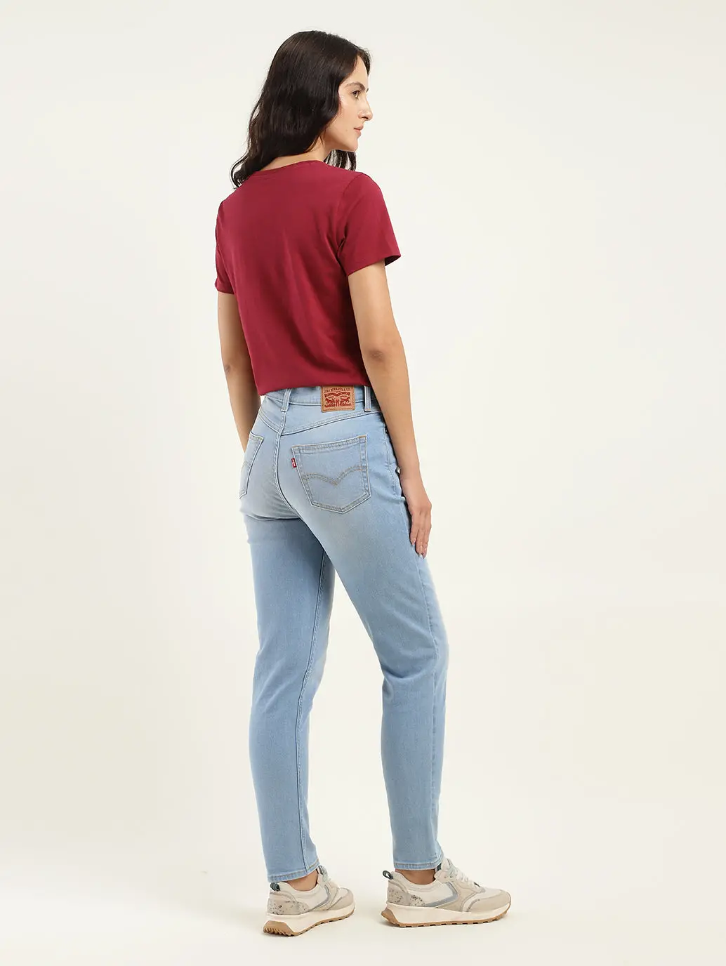 Women's 80S Mom Blue Loose Fit High Rise Jeans 2