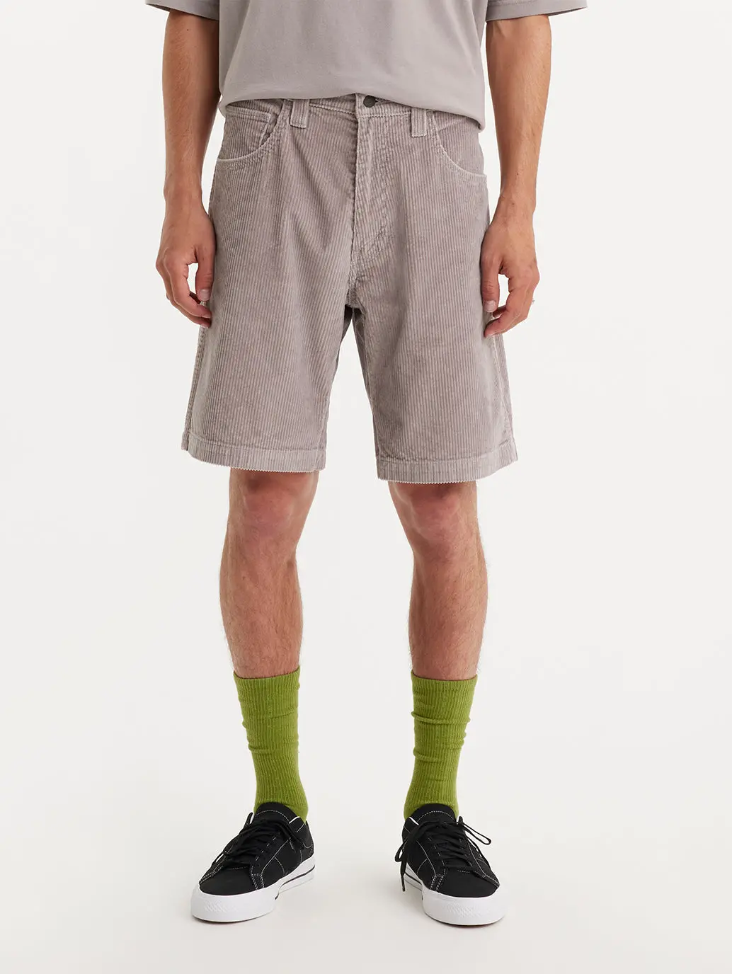 Men's Grey Slim Fit Shorts 2