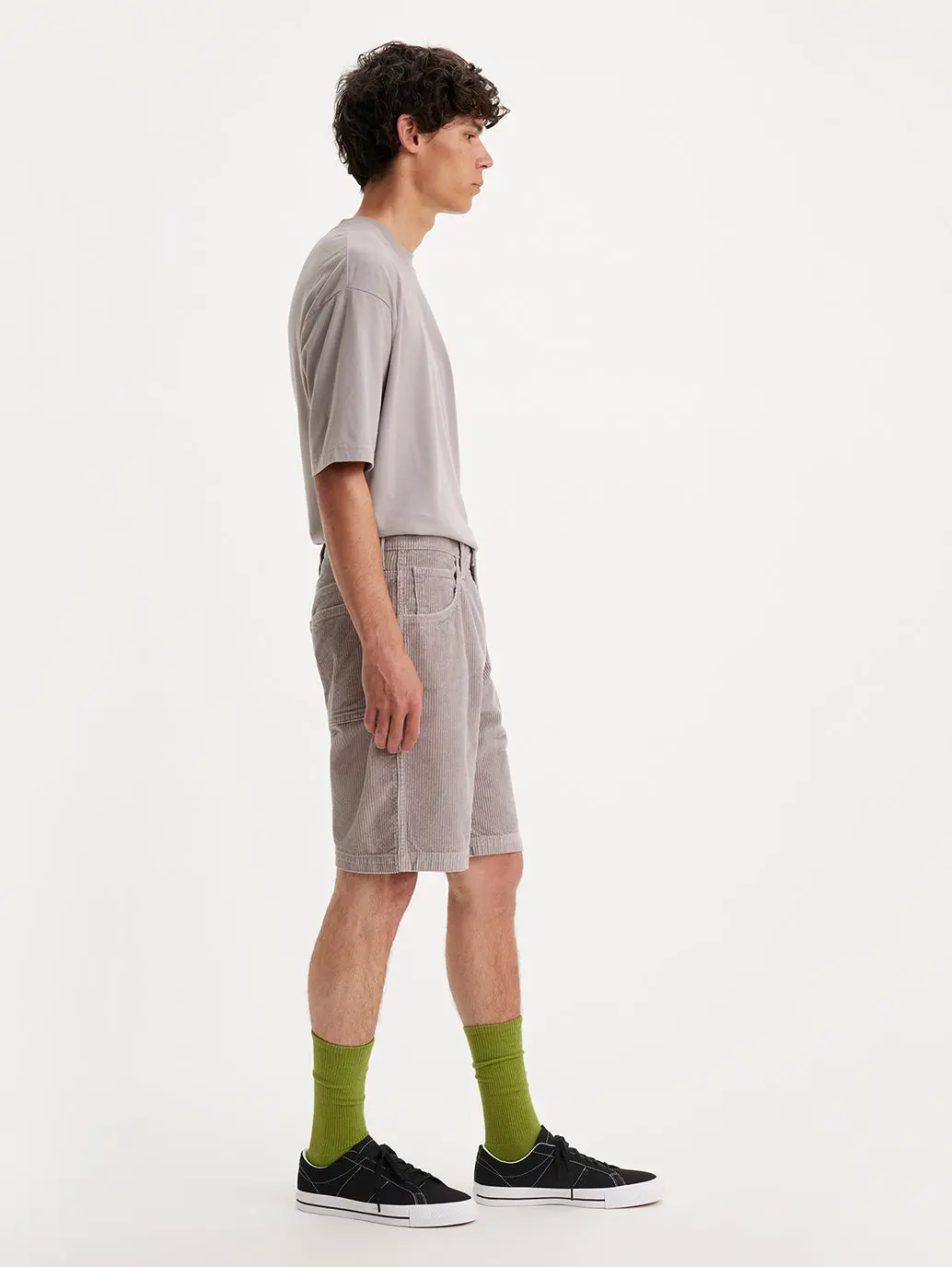 Men's Grey Slim Fit Shorts 6