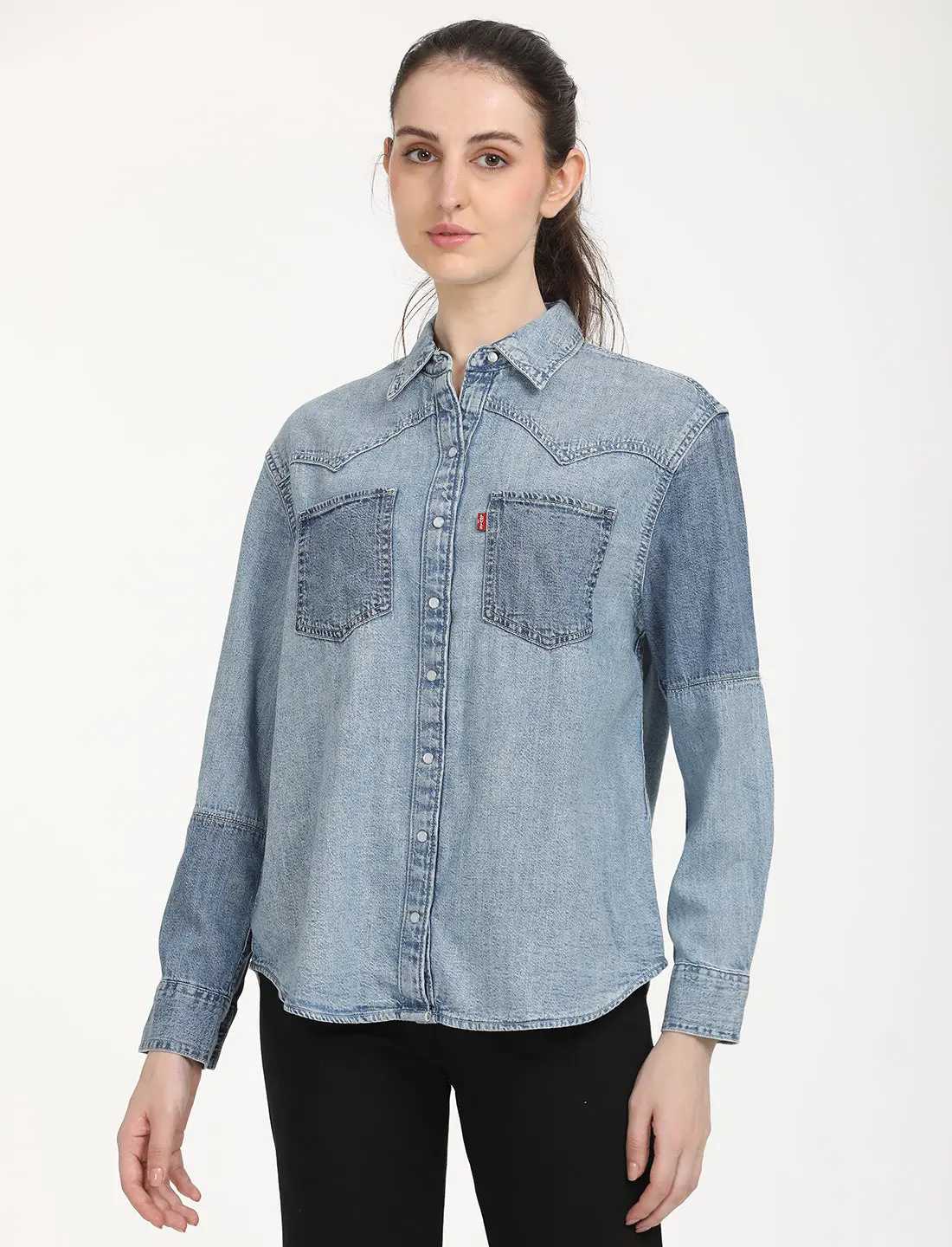Women's Colorblock Relaxed Fit Shirt 1