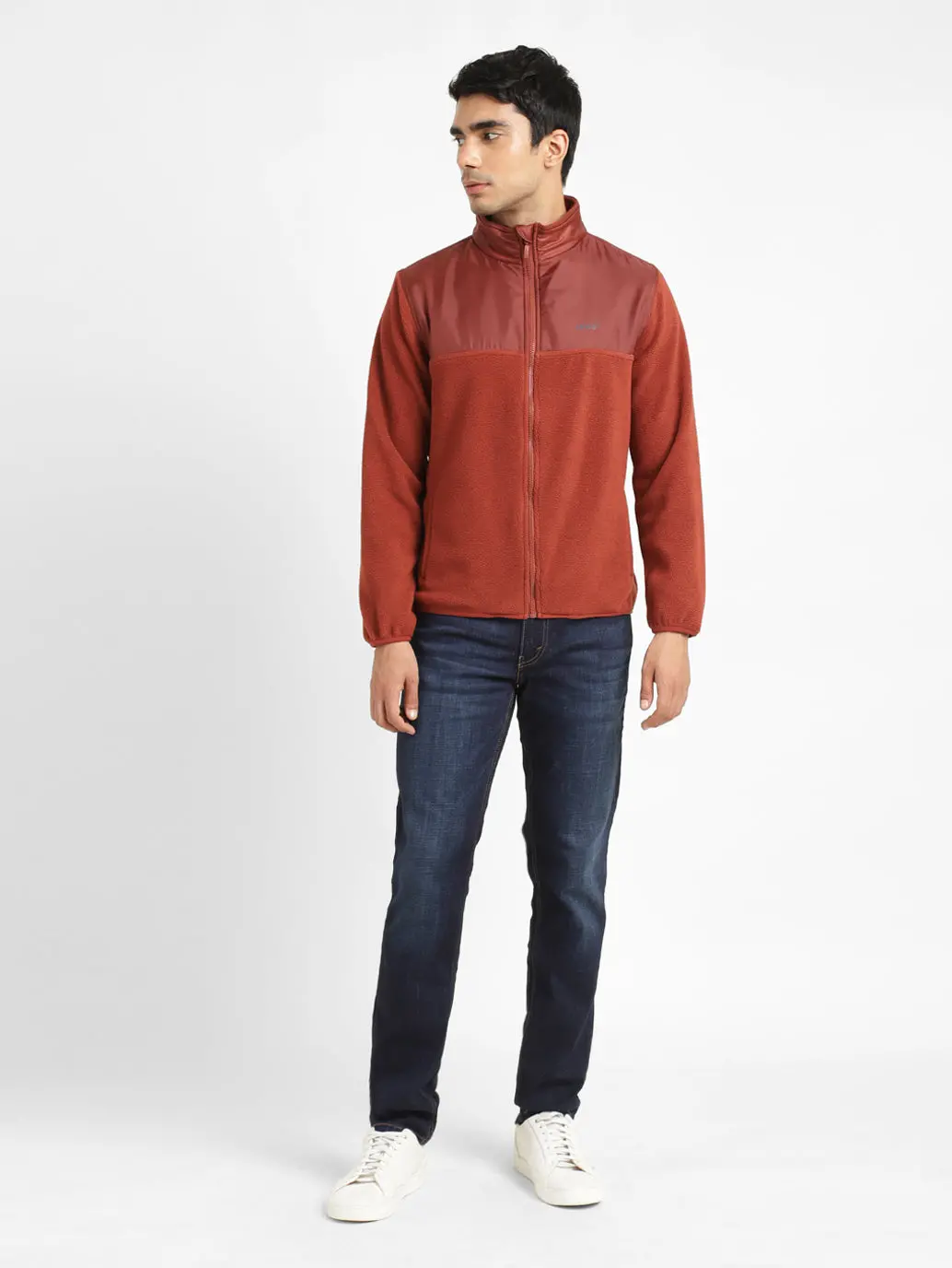 Men's Rust Orange High Neck Tailored Jacket 1