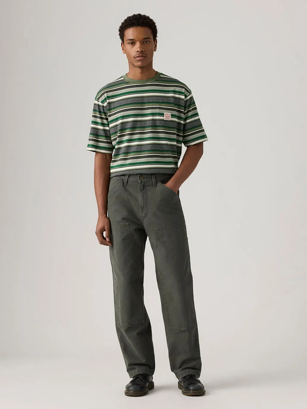 Men's 568 Green Loose Fit Mid Rise Jeans 1