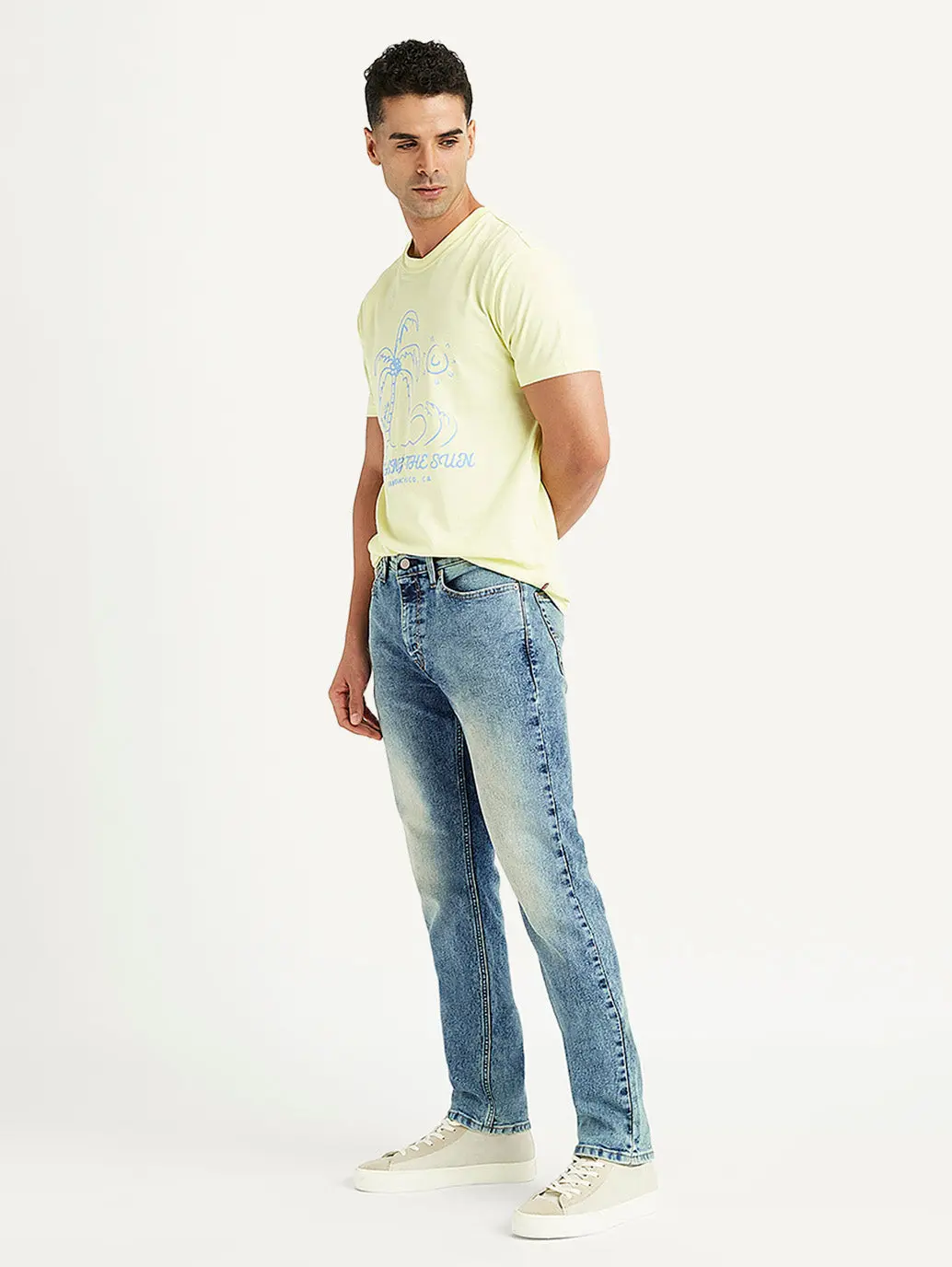 Men's 511 Blue Slim Fit Mid Rise Jeans 1