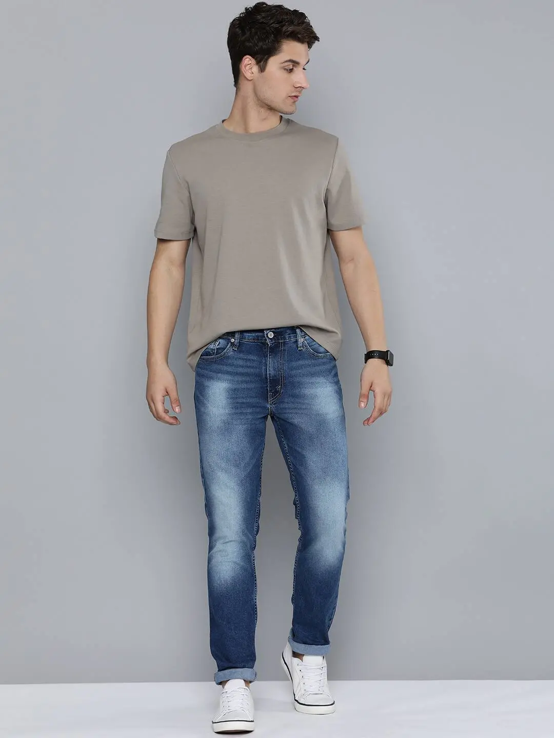Men's 511 Blue Slim Fit Mid Rise Jeans 1