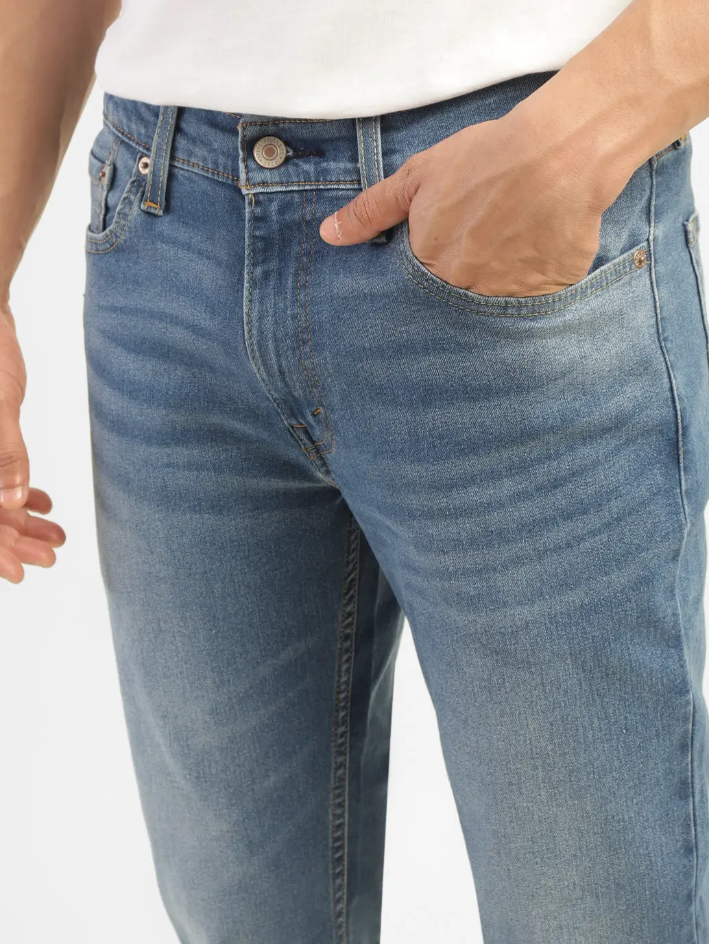 Men's 511 Blue Slim Fit Mid Rise Jeans 5