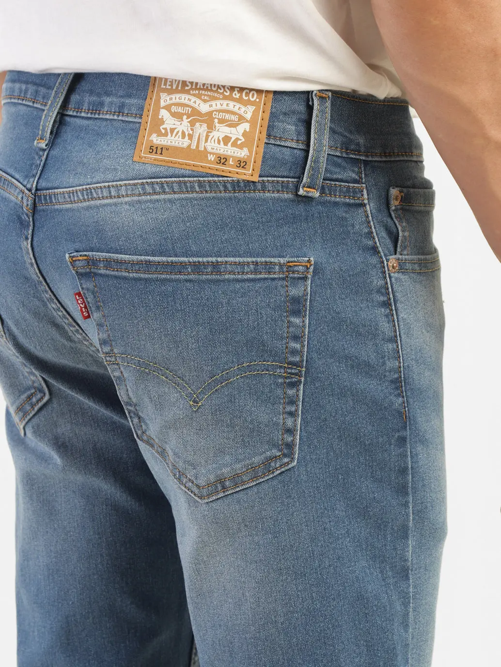 Men's 511 Blue Slim Fit Mid Rise Jeans 6