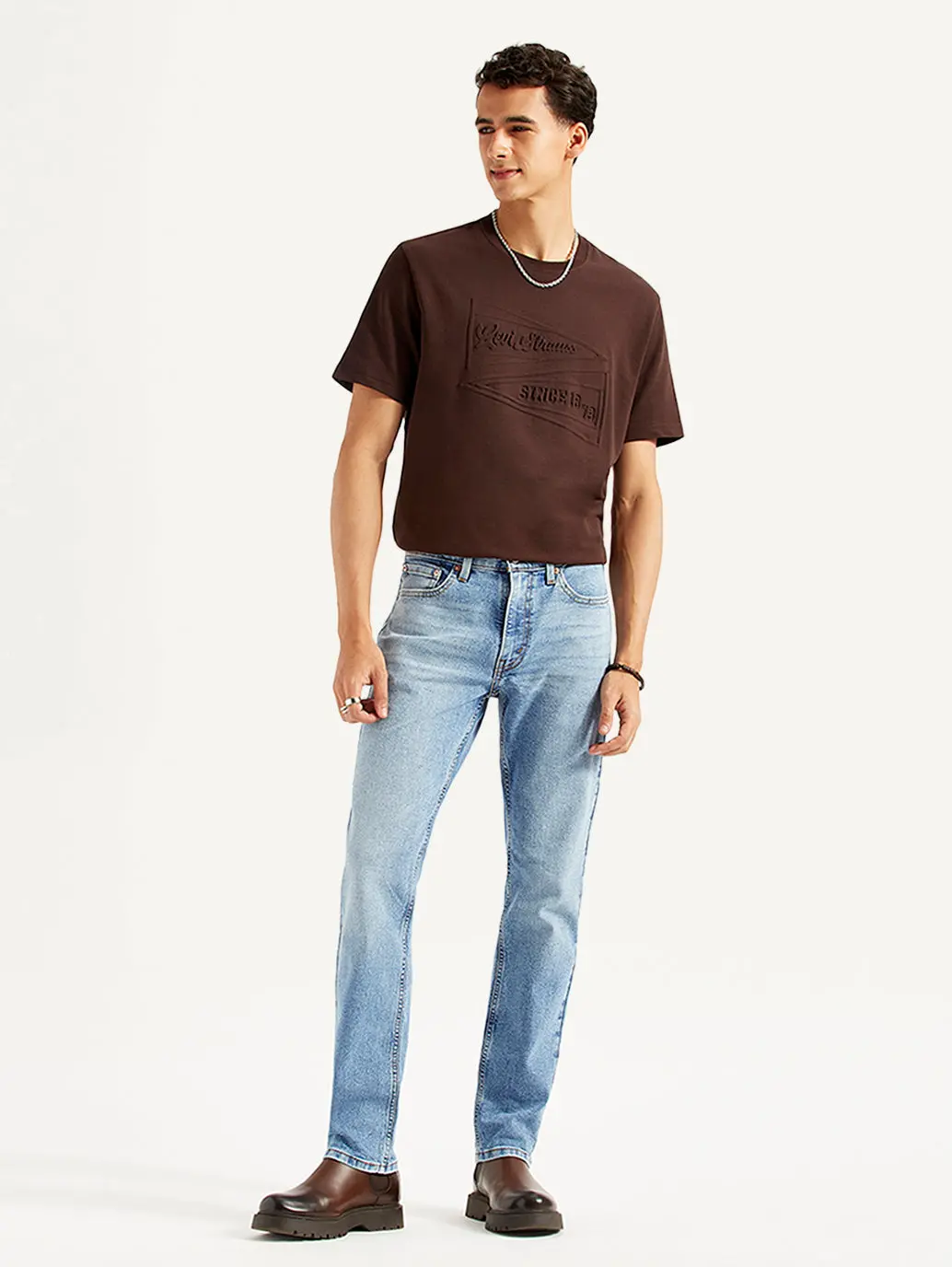 Men's 511 Light Blue Slim Fit Mid Rise Jeans 1