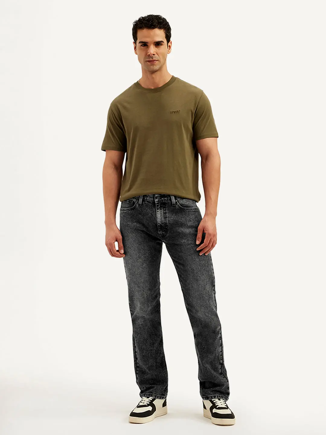 Men's 513 Charcoal Grey Slim Straight Fit Mid Rise Jeans 2