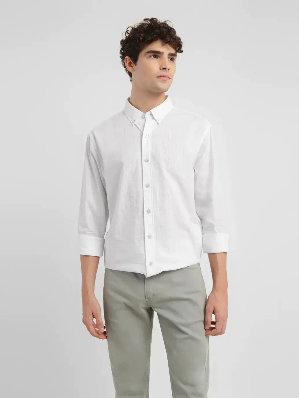 Men's Solid Slim Fit Shirt 1