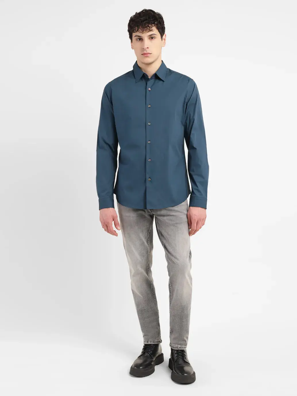 Men's Redloop Solid Slim Fit Shirt 1