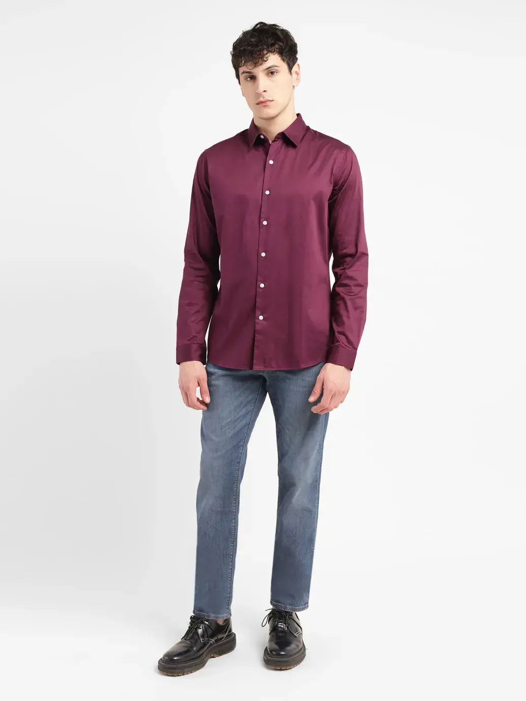 Men's Redloop Solid Slim Fit Shirt 1