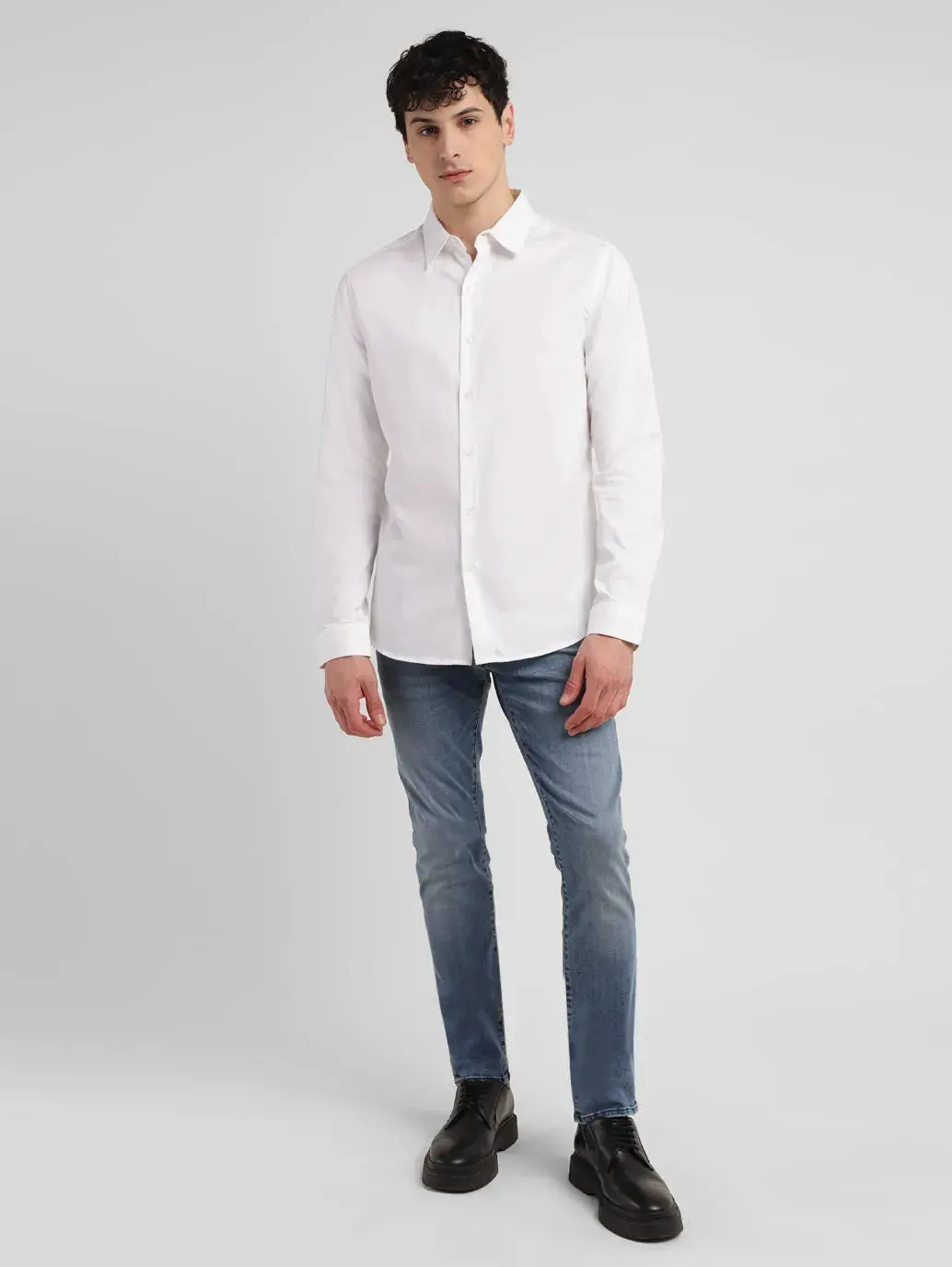 Men's Redloop Solid Slim Fit Shirt 1