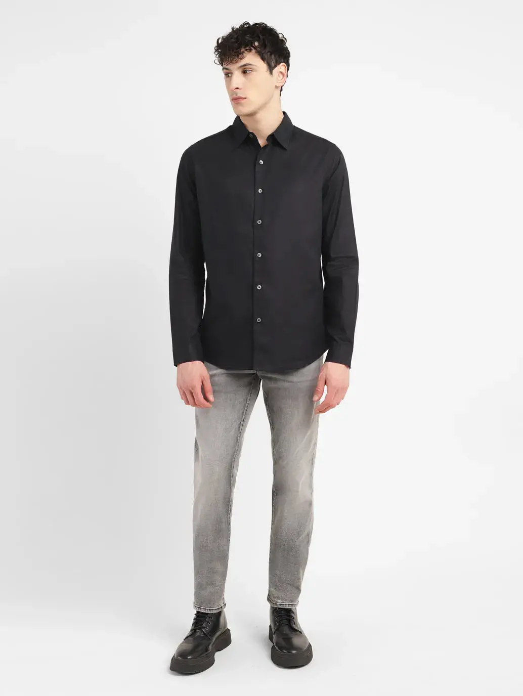 Men's Redloop Solid Slim Fit Shirt 1
