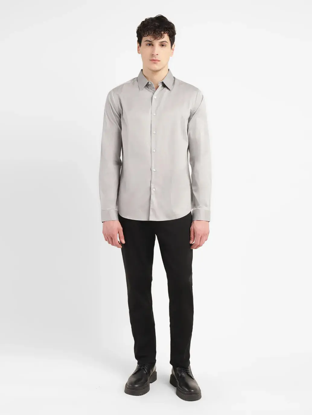 Men's Redloop Solid Slim Fit Shirt 1