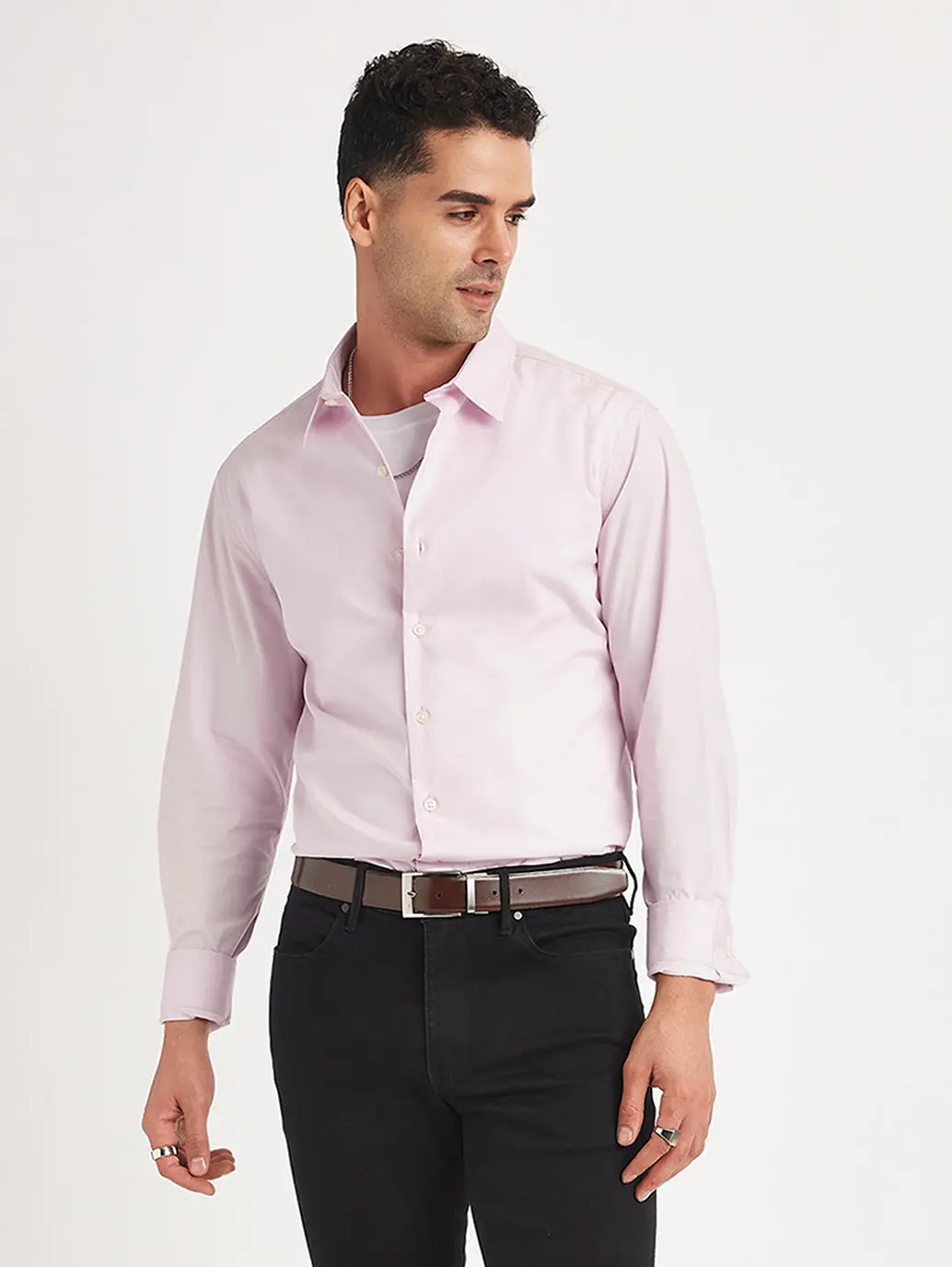 Men's Redloop Solid Slim Fit Shirt 5