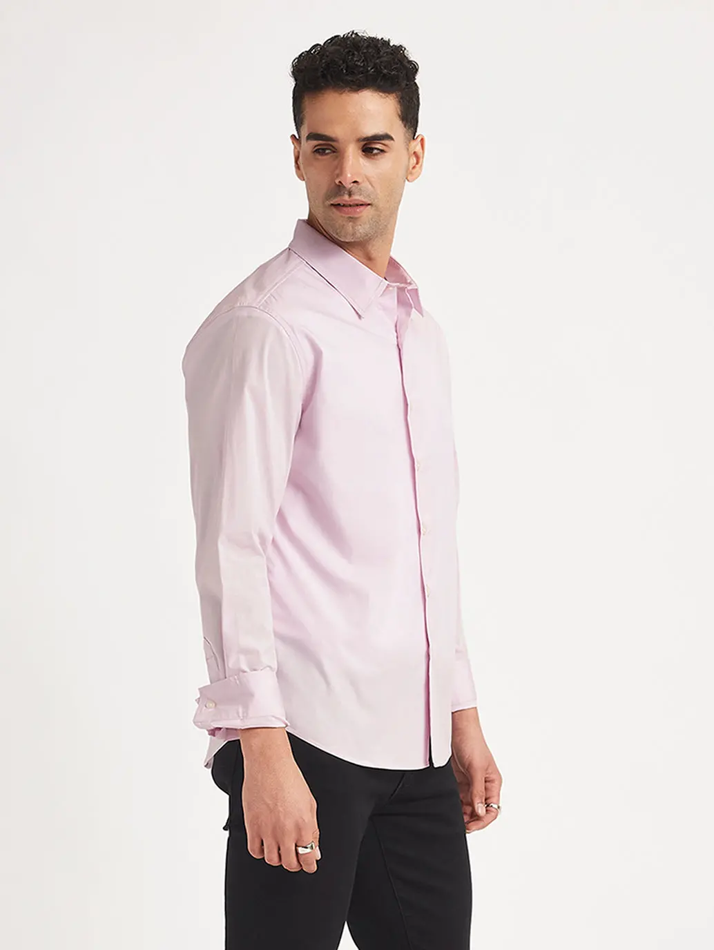 Men's Redloop Solid Slim Fit Shirt 4